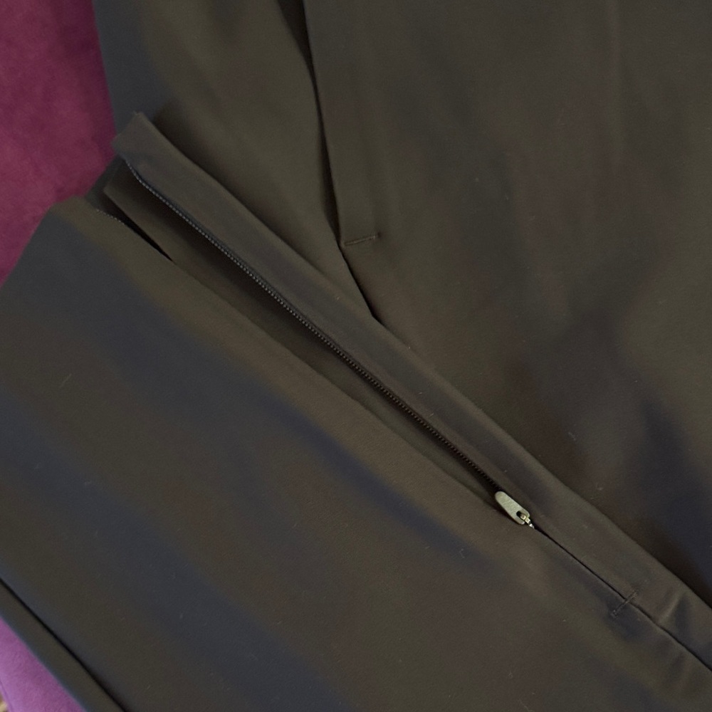 Athleta Women Brown Stellar Trouser High Rise Waist Luna Fabric Flattering Pants - Picture 3 of 7